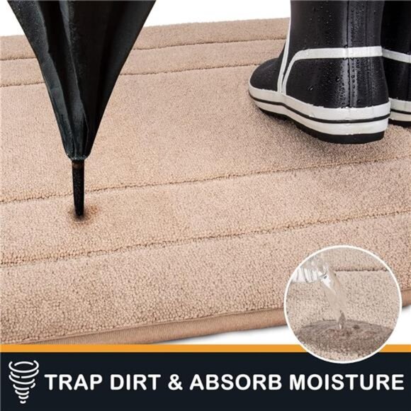 Dirt Trapper Door Mat 20" x 31.5", Non-Slip/Skid Machine Washable Entryway Rug - Picture 3 of 7